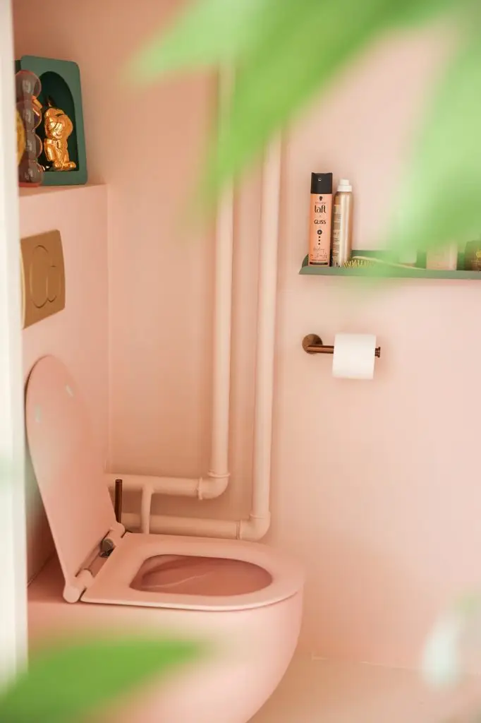 creatieve daglichtstudio Brabant, Roosendaal, roze wc