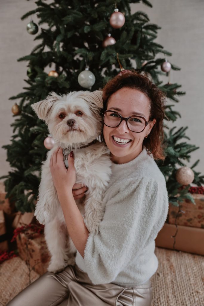 Kerst met huisdier foto in daglichtstudio The Green D-Light